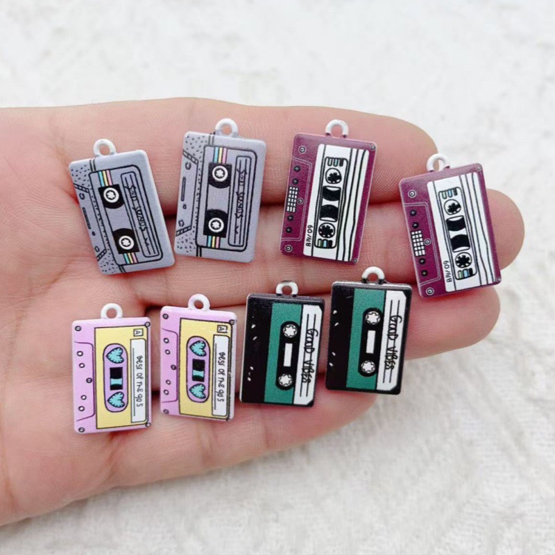 Earrings - 10 adet alaşım takı aksesuarları, yağ