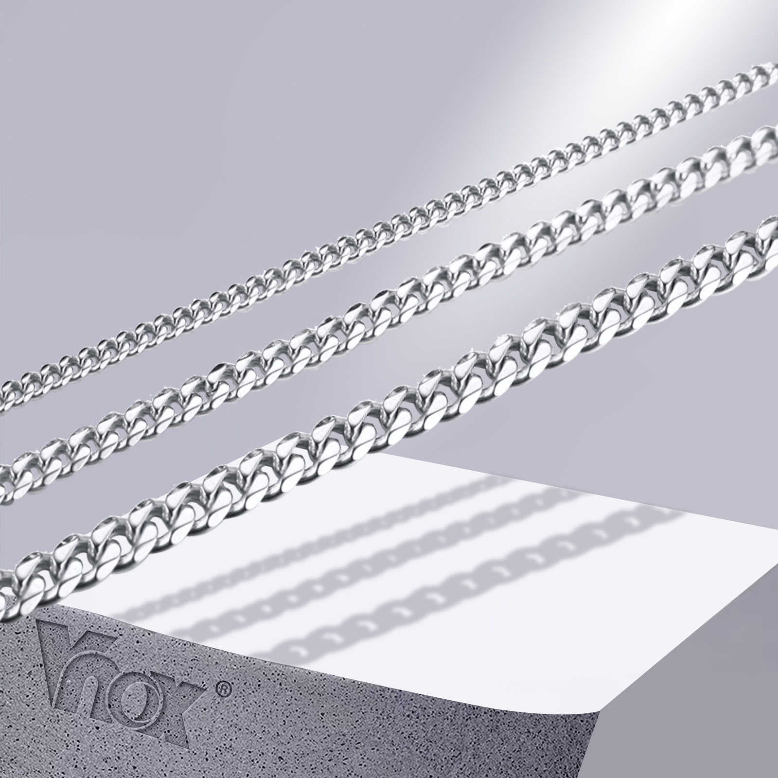 Cuban Link Chain 12Mm - Vnox erkekler için basit 3-11mm paslanmaz