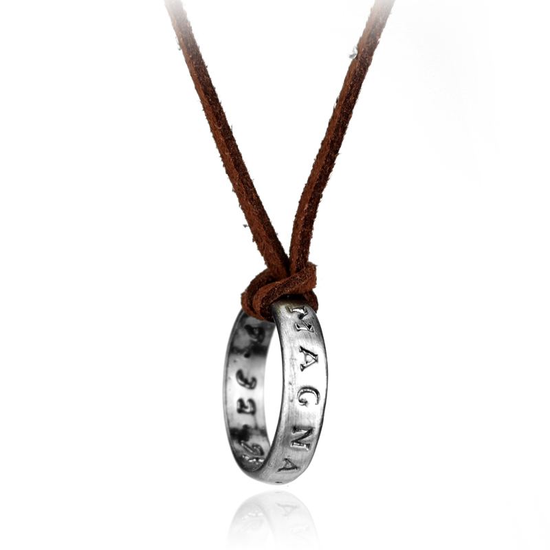 Anime Pendant Necklace - Oyun Anime Deri Zincir Yüzük Kolye