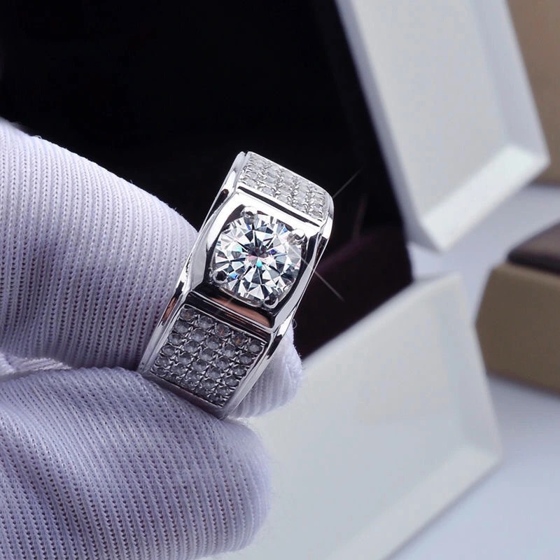 Moissanite Engagement Ring 1 Carat - Yeni Dört Pençe Simülasyon Mozanit 1