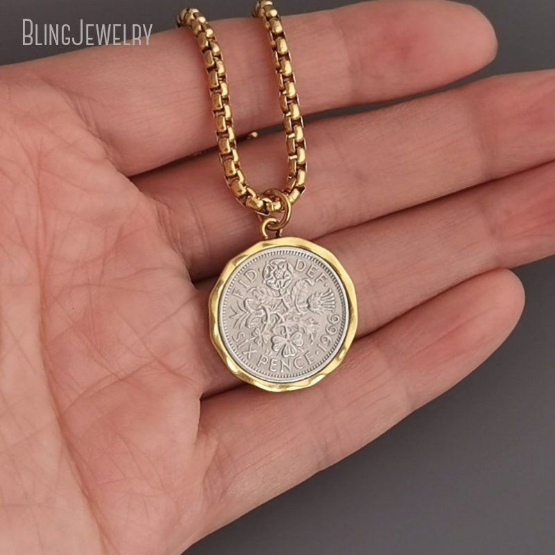 Cross Pendant Necklace Gold - 10 adet Su Geçirmez Paslanmaz Çelik