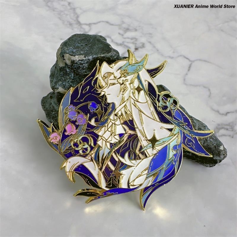 Anime Pendant Necklace - Anime Neuvillette Metal Rozeti Genshin Etki