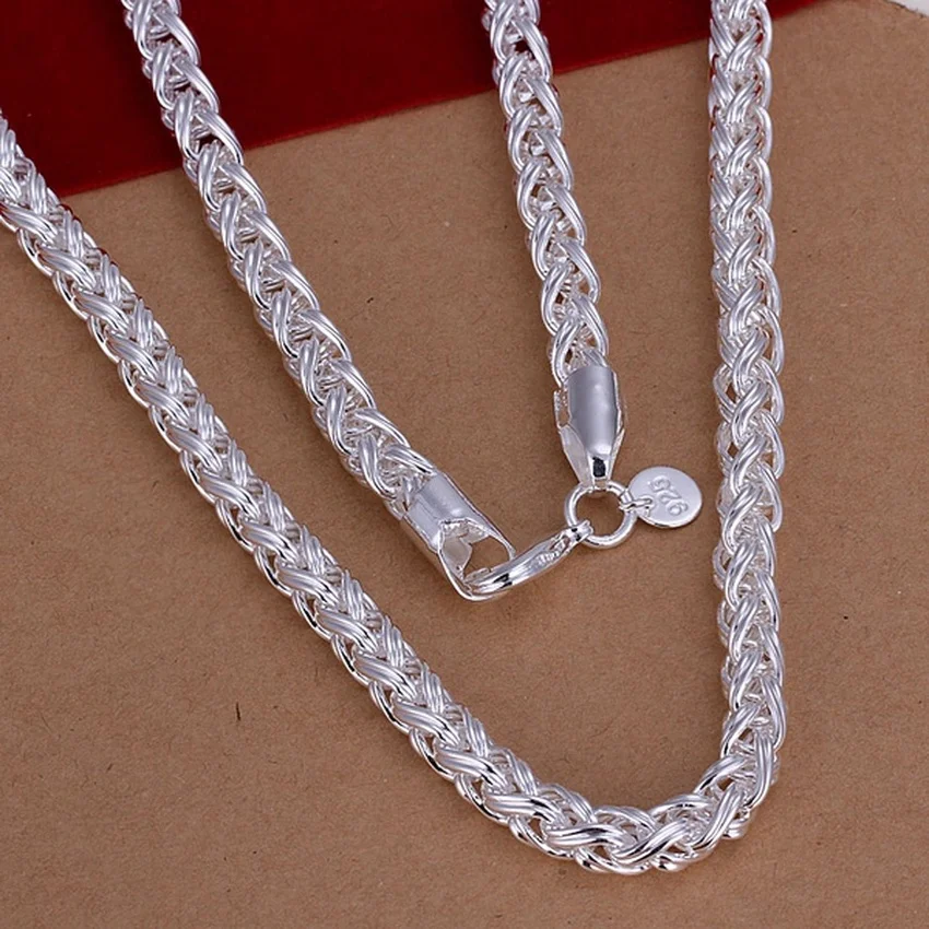 925 Sterling Silver Chain Necklace Men - 50 cm 925 Ayar Gümüş 6