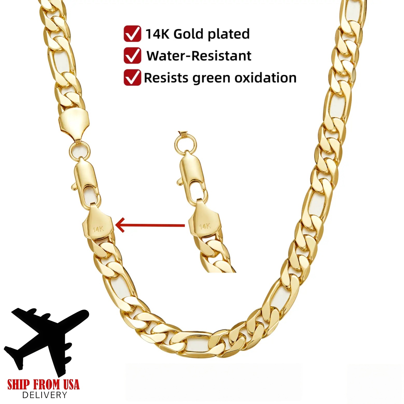 Cuban Link Chain 12Mm - 14K Altın Kaplama 3:1 NK Küba