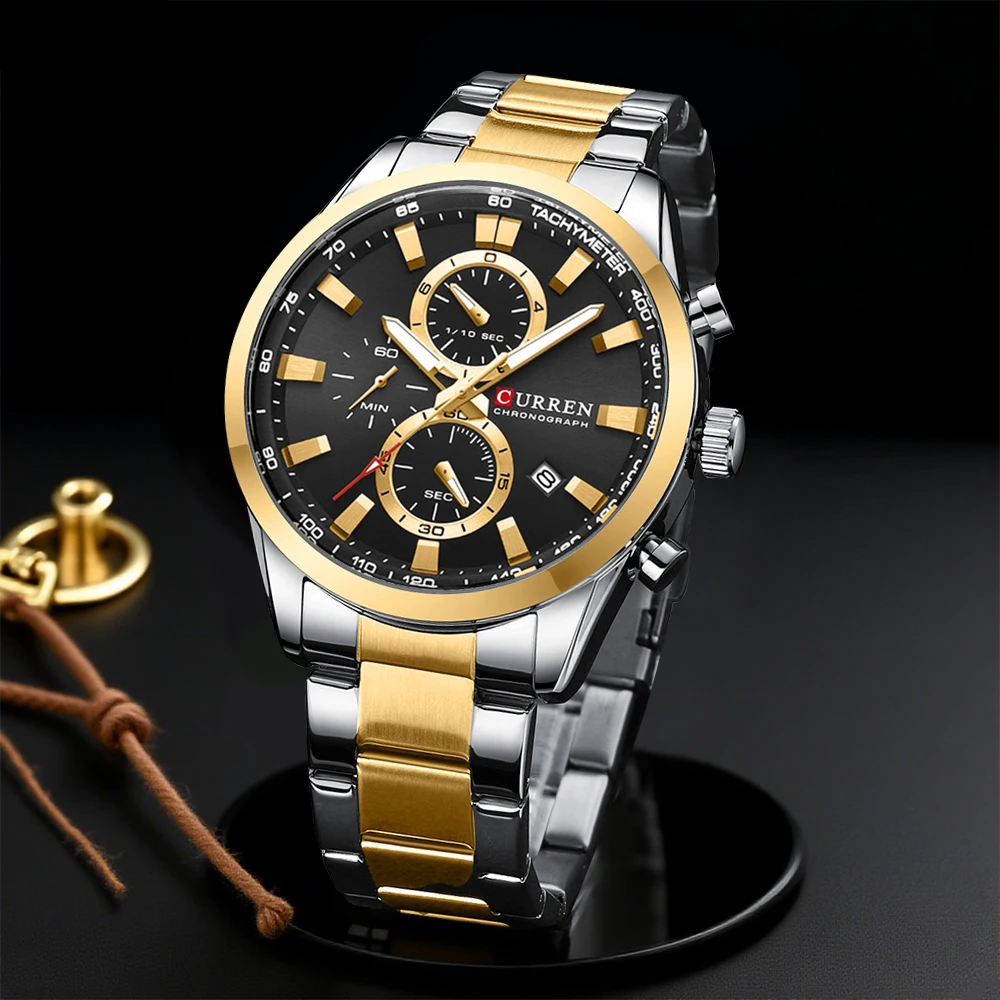 Watch Accessories - CURREN Casual Kuvars Chrono Spor Saatler