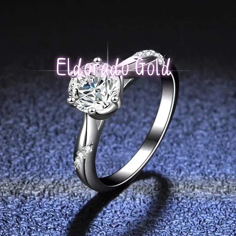 Moissanite Engagement Ring 1 Carat - Eldorado Altın 100% Orijinal Sertifikalı PT950