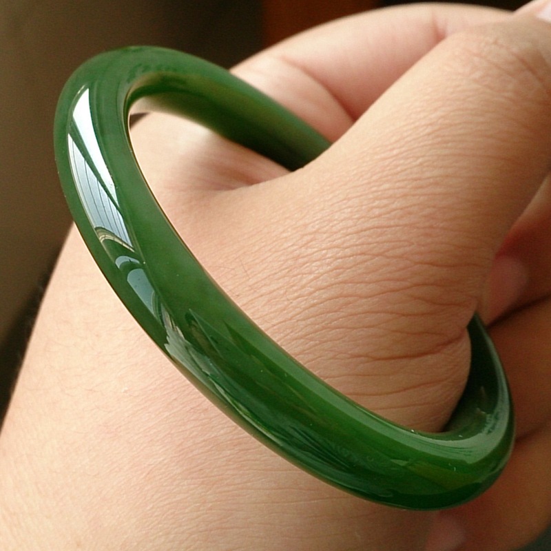 Bracelets - Xinjiang Hotan, İnce, Eski Maden Ispanak