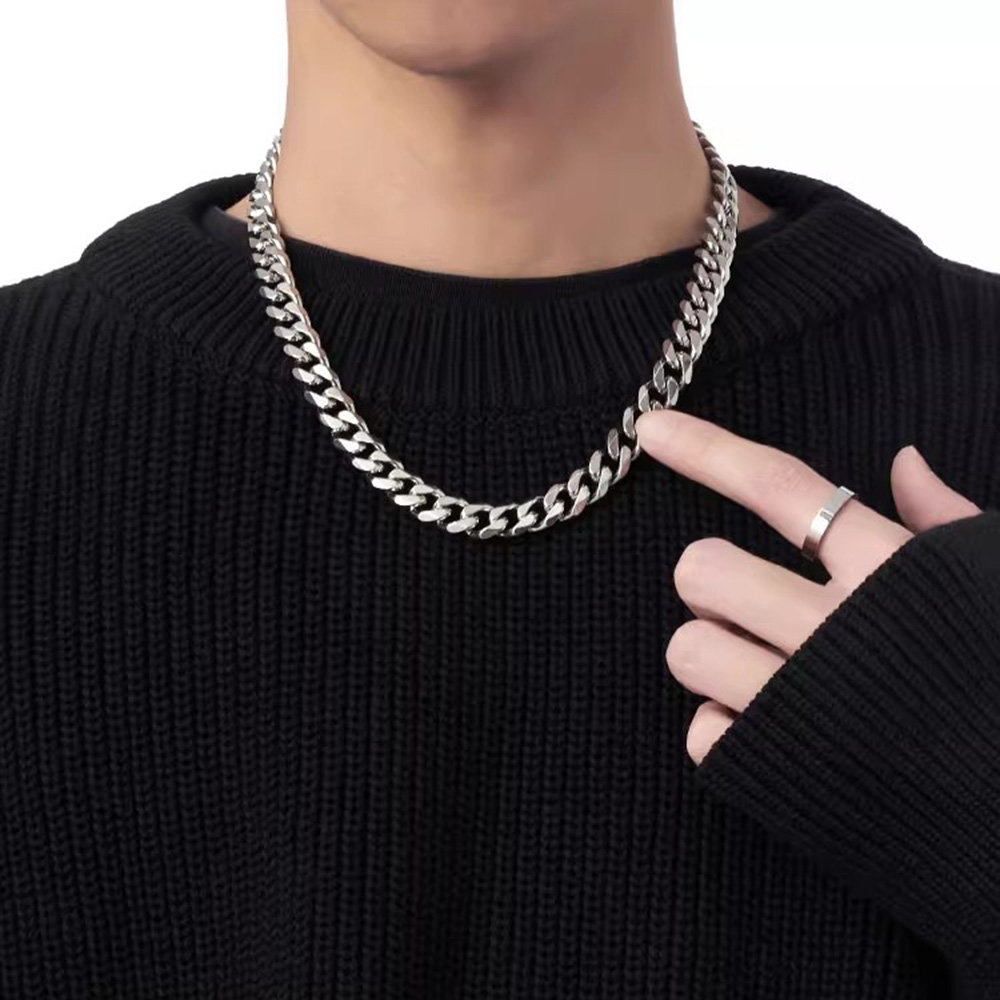 Cuban Link Chain 12Mm - 3/5/7mm Paslanmaz Çelik Küba Link Zinciri