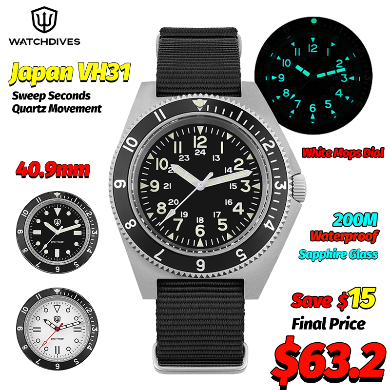 Watch Accessories - Watchdives WD1972 Kuvars İzle Safir Aydınlık