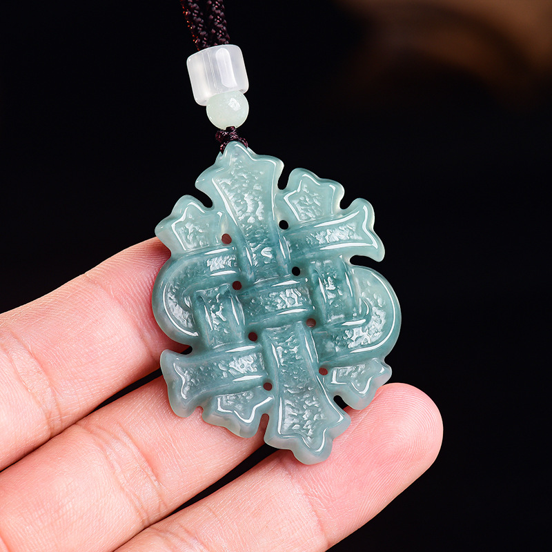 Necklaces - Doğal Birmanya Yeşim Taşı Çin Düğümü