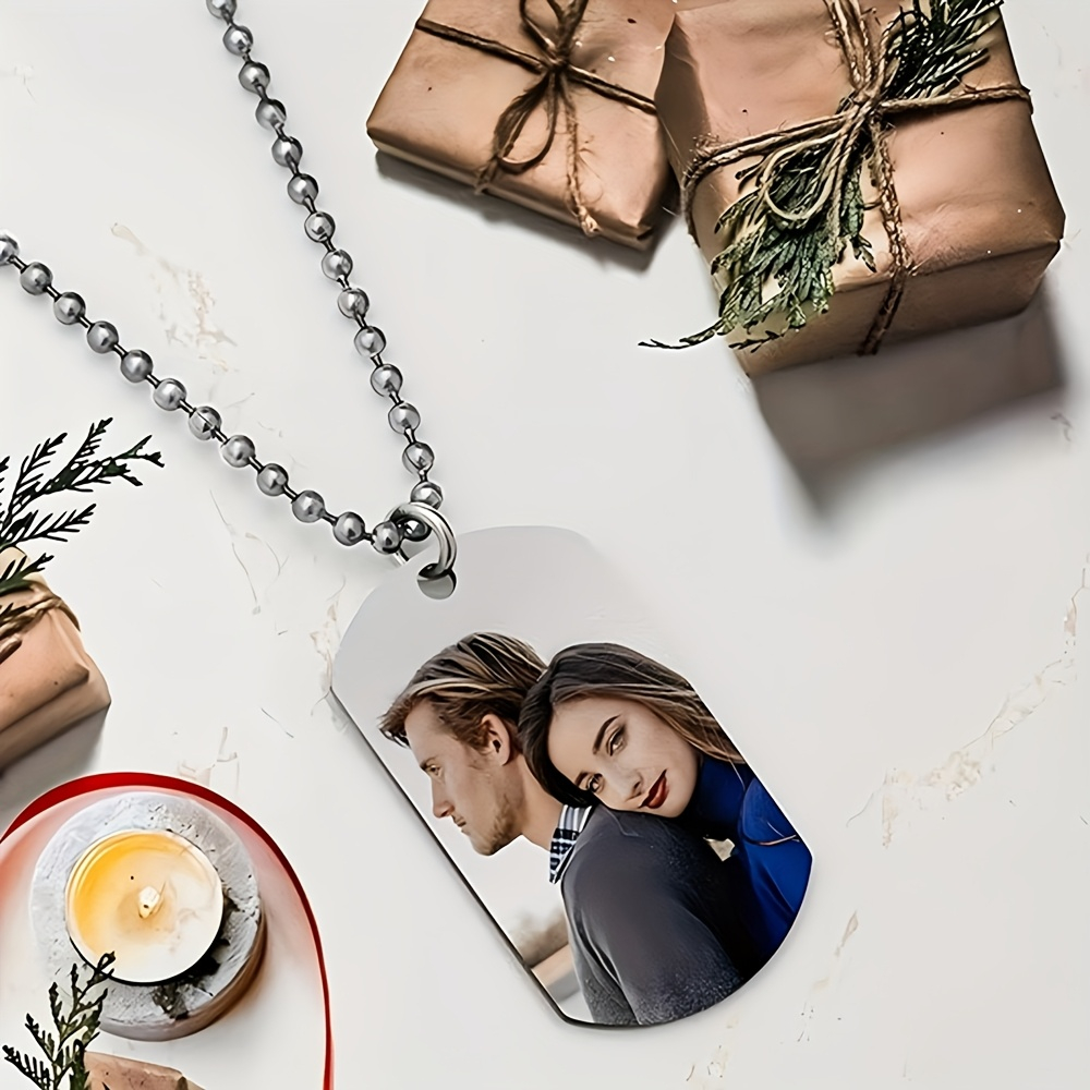 Custom Name Necklace Stainless Steel - Kişiye Özel Erkek Kolye, Çift Taraflı