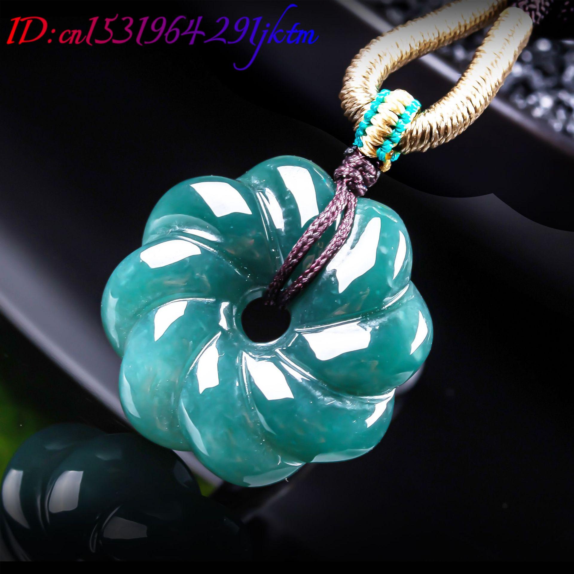 Doğal Birman Yeşim Taşı Çiçek  - Necklaces incelemesi ve fiyatı