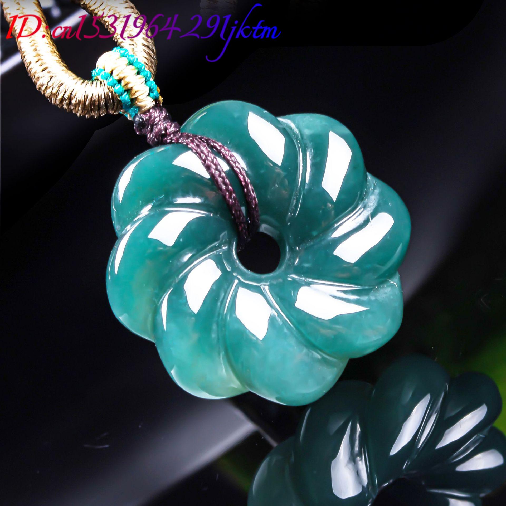 Doğal Birman Yeşim Taşı Çiçek  - Necklaces incelemesi ve fiyatı