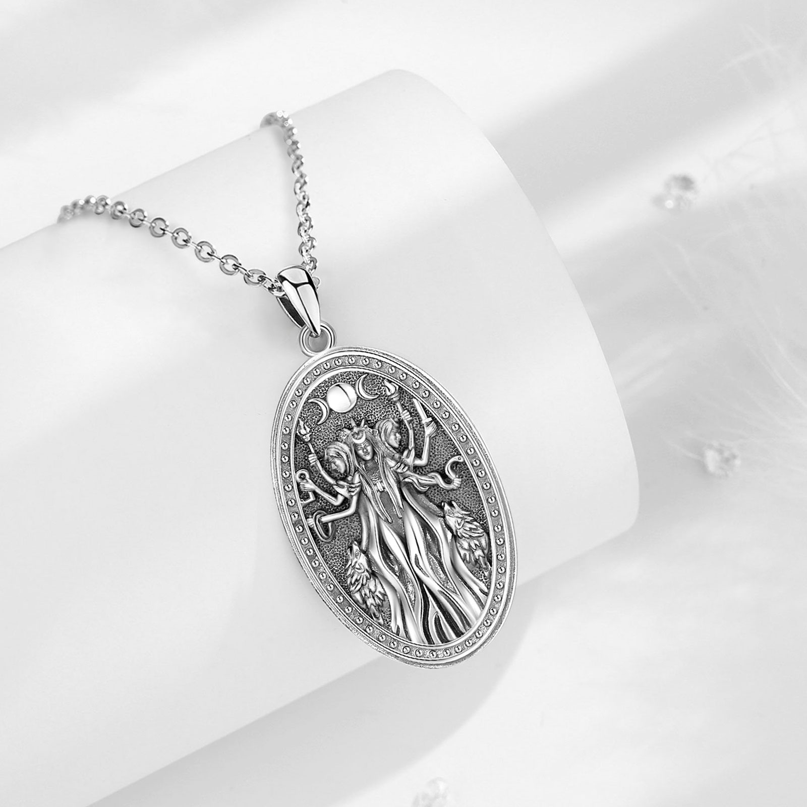 Eudora 925 Ayar Gümüş Üçlü Ay  - 925 Sterling Silver Chain Necklace Men incelemesi ve fiyatı