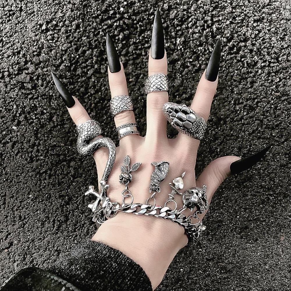 KMVEXO 4 adet/takım Gotik Stea - Vintage Punk Knuckle Rings Set incelemesi ve fiyatı
