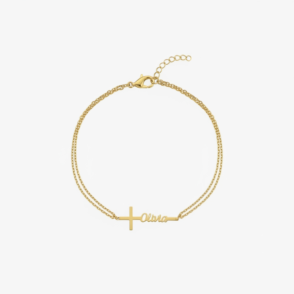 Kişiye Özel İsimli Vaftiz Bile - Cross Pendant Necklace Gold incelemesi ve fiyatı