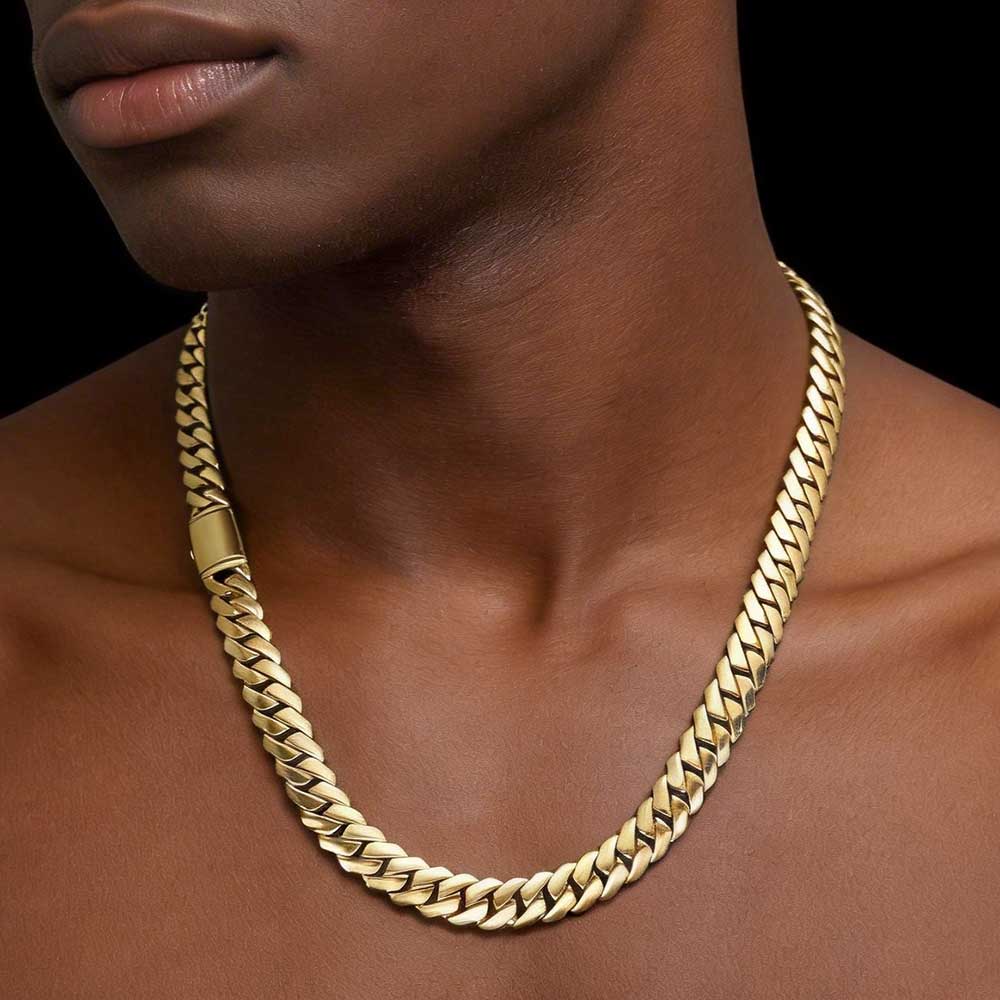 ESKEEM Yüksek Parlaklıkta Mona - Cuban Link Chain 12Mm incelemesi ve fiyatı