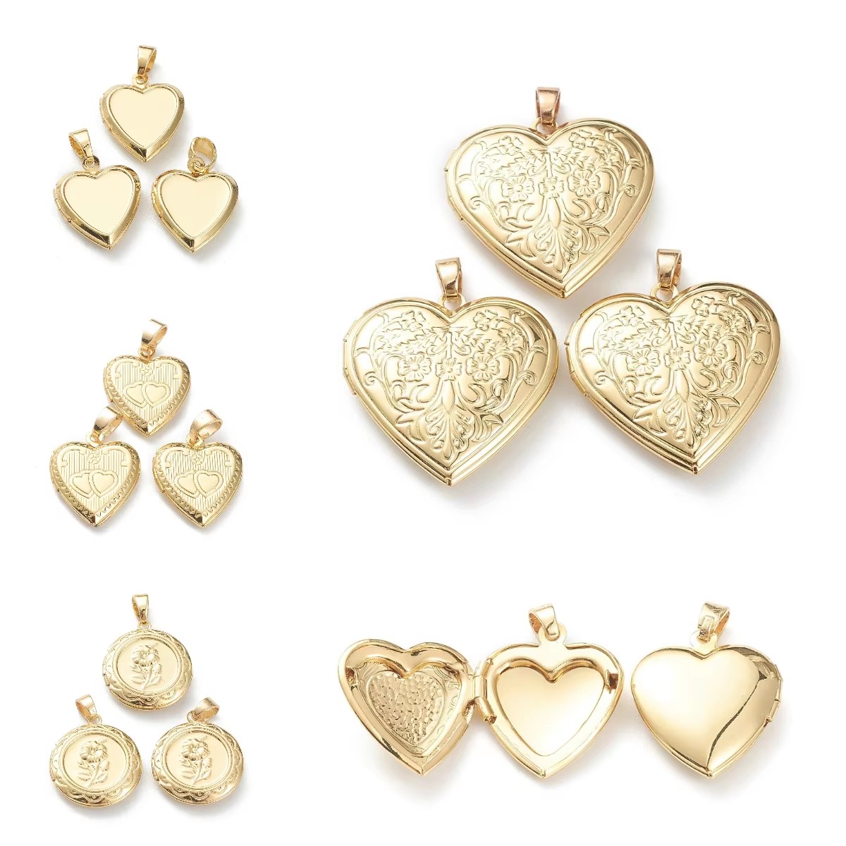 10 adet Kalp Fotoğraf Madalyon - Heart Locket Necklace Photo incelemesi ve fiyatı