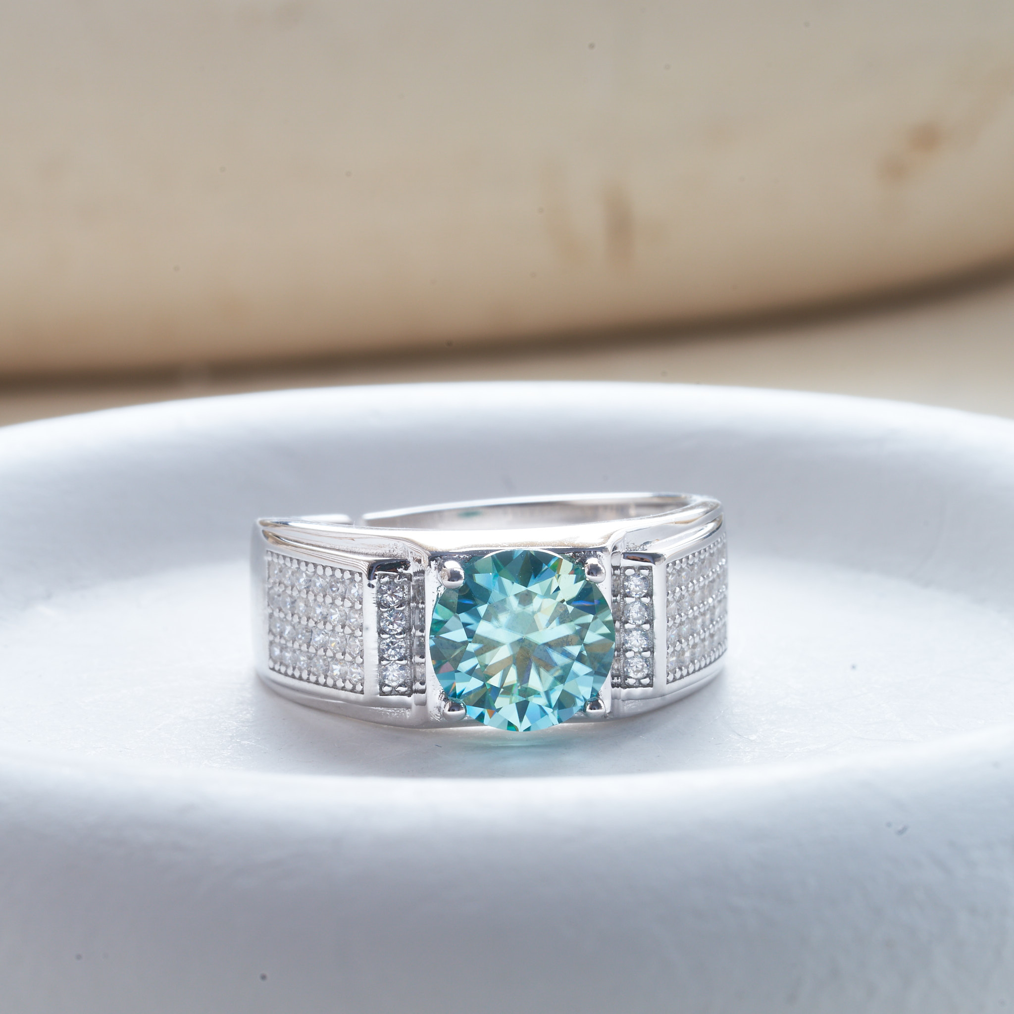 1 karat doğal mavi renk moissa - Moissanite Engagement Ring 1 Carat incelemesi ve fiyatı