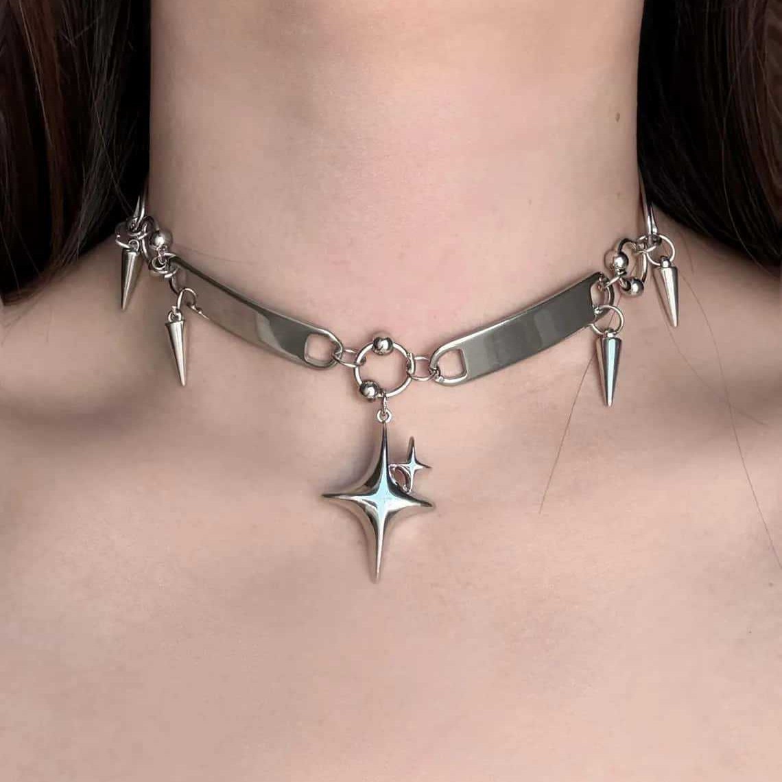 Punk Yıldızı Perçinli Gerdanlı - Goth Punk Spike Choker incelemesi ve fiyatı