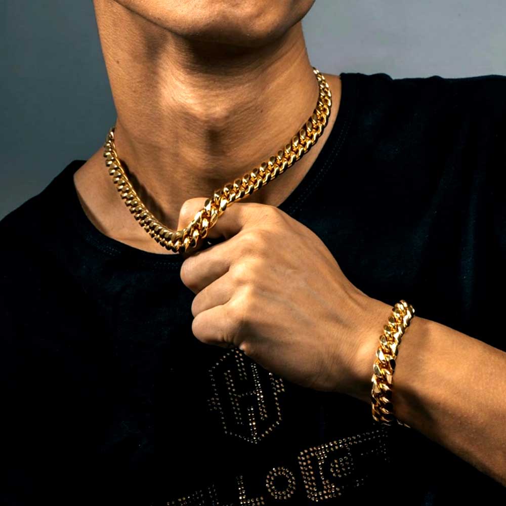 Altın Kaplama Erkek Ağır Miami - Cuban Link Chain 12Mm incelemesi ve fiyatı