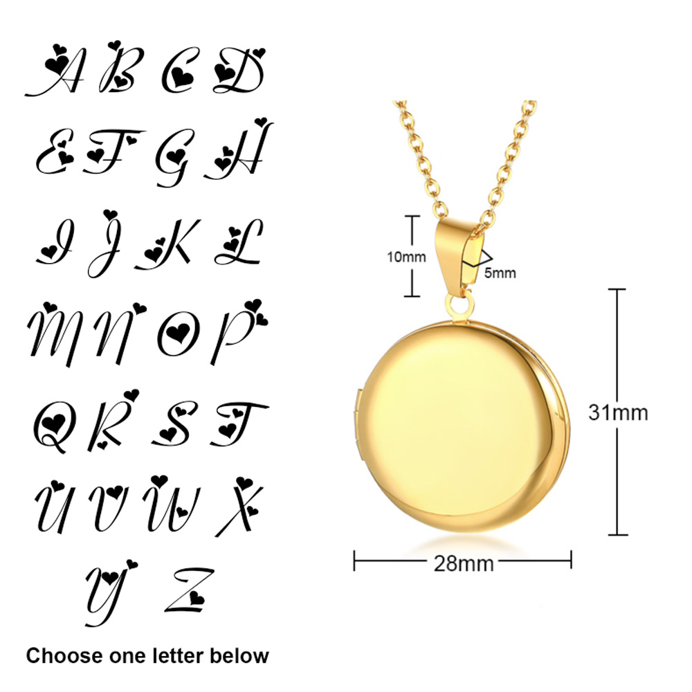 Ücretsiz Gravür Baş Harfleri K - Heart Locket Necklace Photo incelemesi ve fiyatı