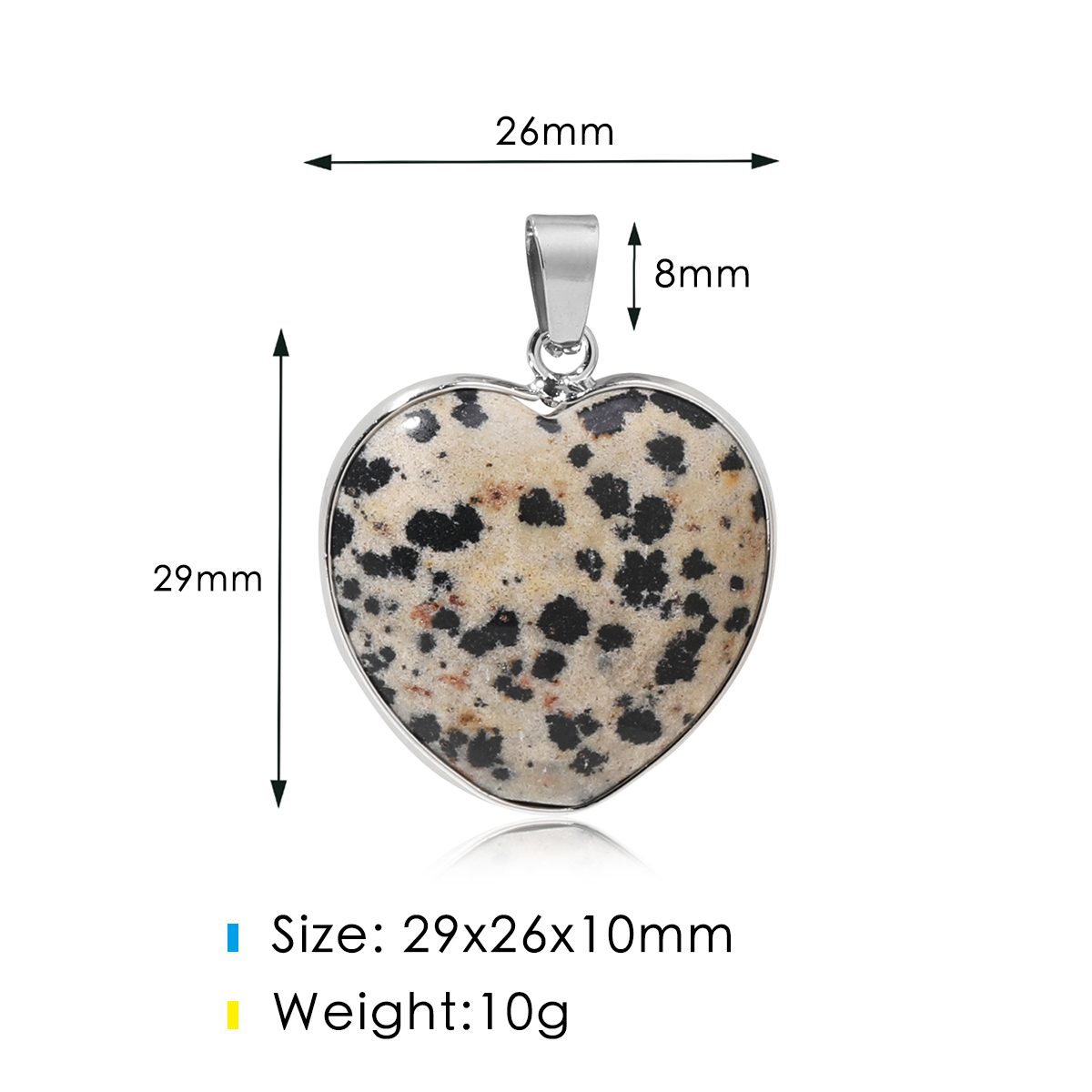 1 adet 25mm Kalp Şekilli Altın - Crystal Pendant Necklace Natural Stone incelemesi ve fiyatı