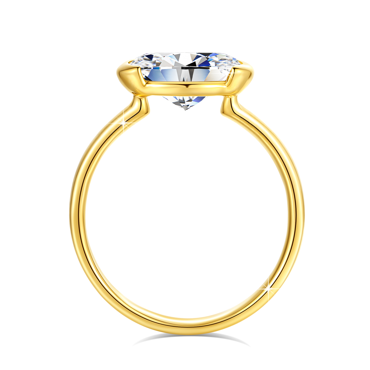 14 K Altın Sertifikalı Oval Ke - Moissanite Engagement Ring 1 Carat incelemesi ve fiyatı