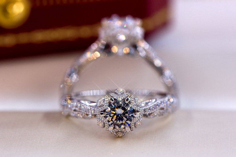 Oyuk Çiçek Yıldız S925 Gümüş Y - Moissanite Engagement Ring 1 Carat incelemesi ve fiyatı