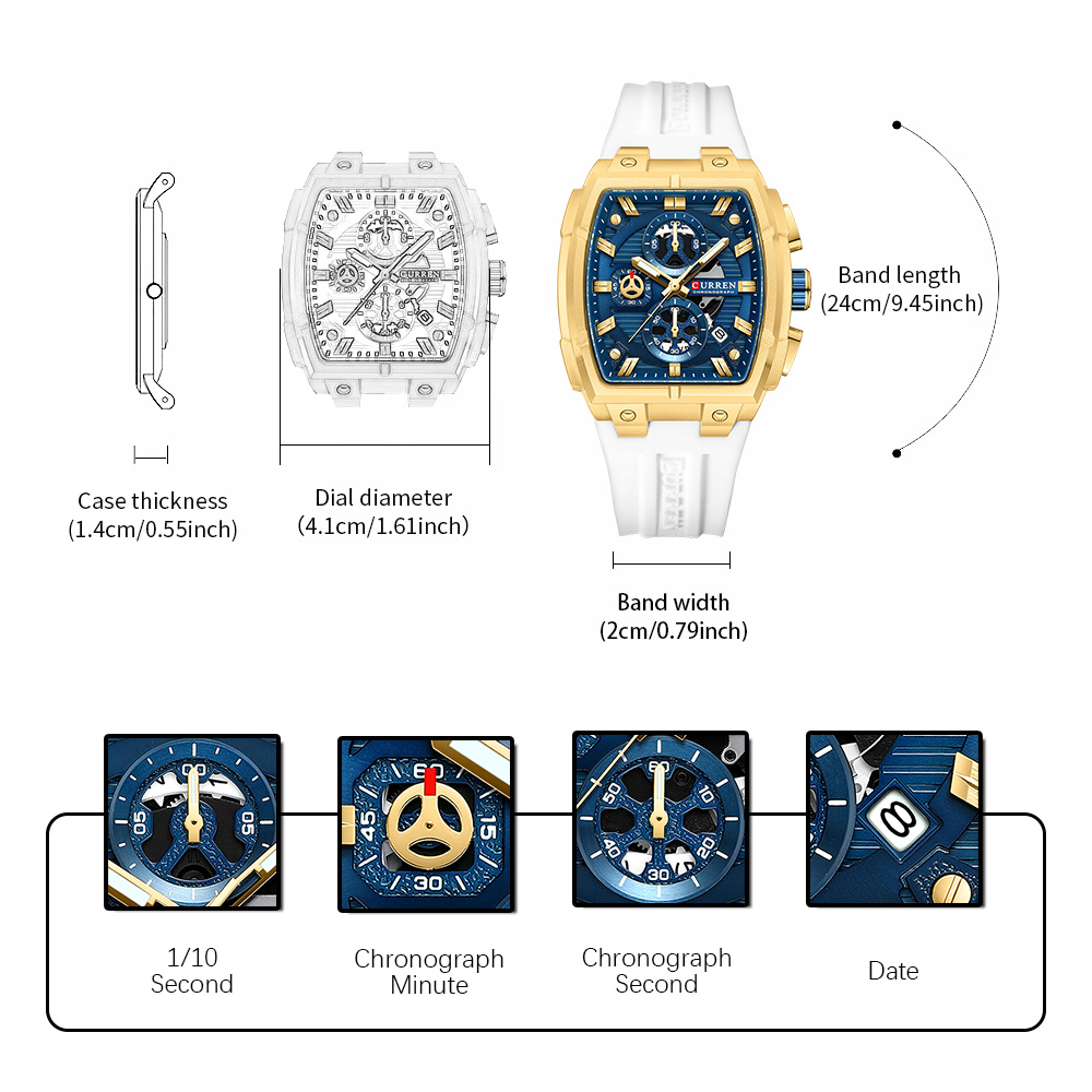 CURREN Lüks Vintage Erkek Spor - Watch Accessories incelemesi ve fiyatı