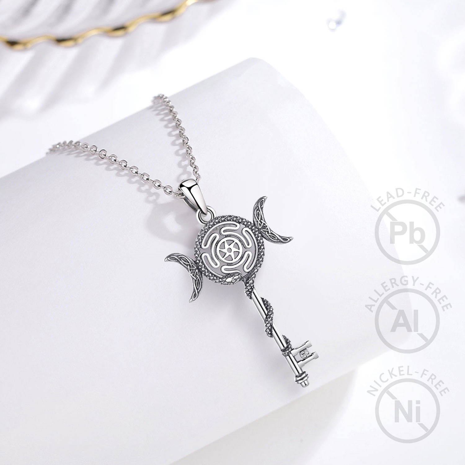 Eudora 925 Ayar Gümüş Hekate Ü - 925 Sterling Silver Chain Necklace Men incelemesi ve fiyatı