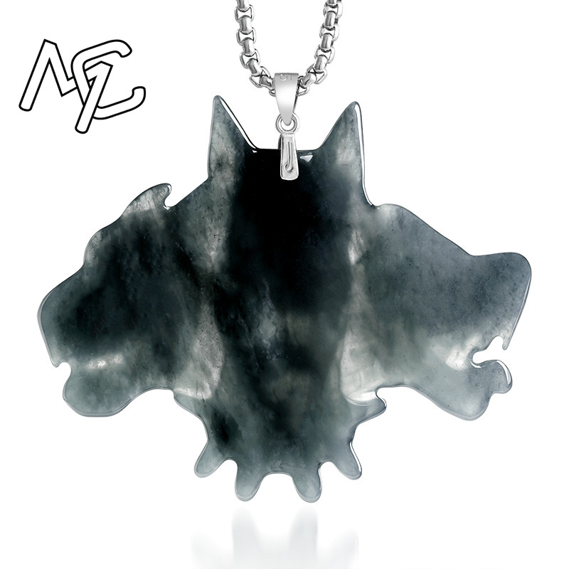 S925 Gümüş Doğal Yeşim Cerberu - Necklaces incelemesi ve fiyatı
