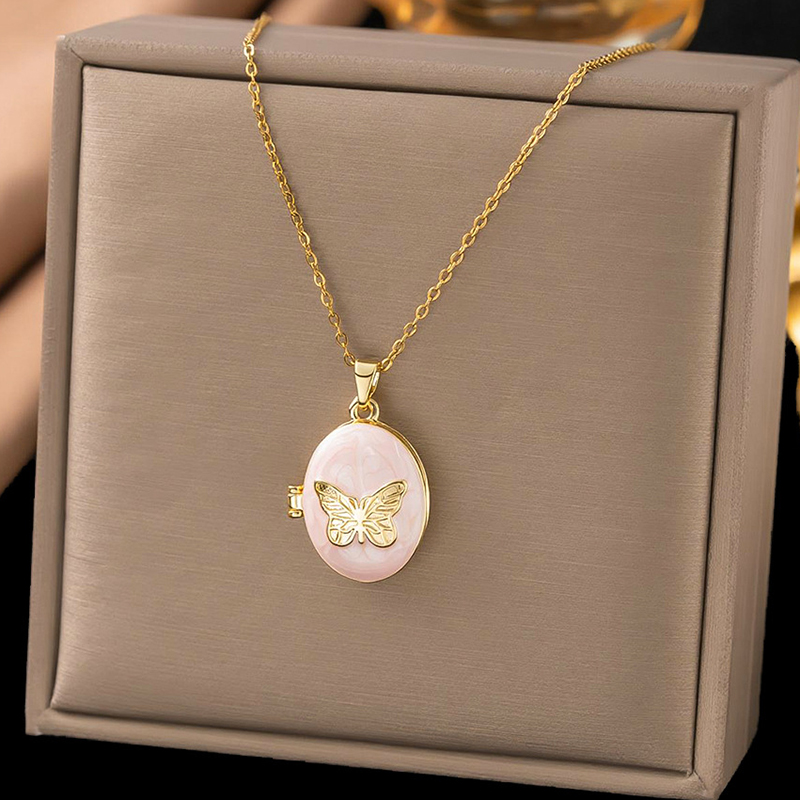 ANENJERY 316L Paslanmaz Çelik  - Heart Locket Necklace Photo incelemesi ve fiyatı