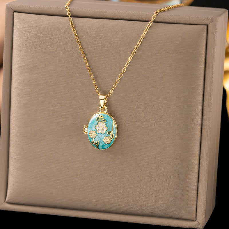 ANENJERY 316L Paslanmaz Çelik  - Heart Locket Necklace Photo incelemesi ve fiyatı