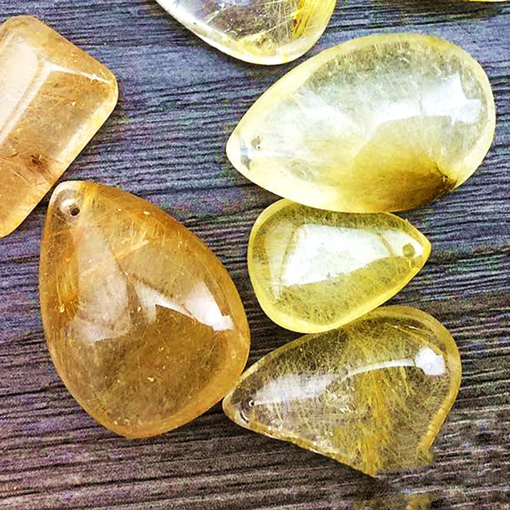 Altın Rutilated Kuvars Kristal - Crystal Pendant Necklace Natural Stone incelemesi ve fiyatı