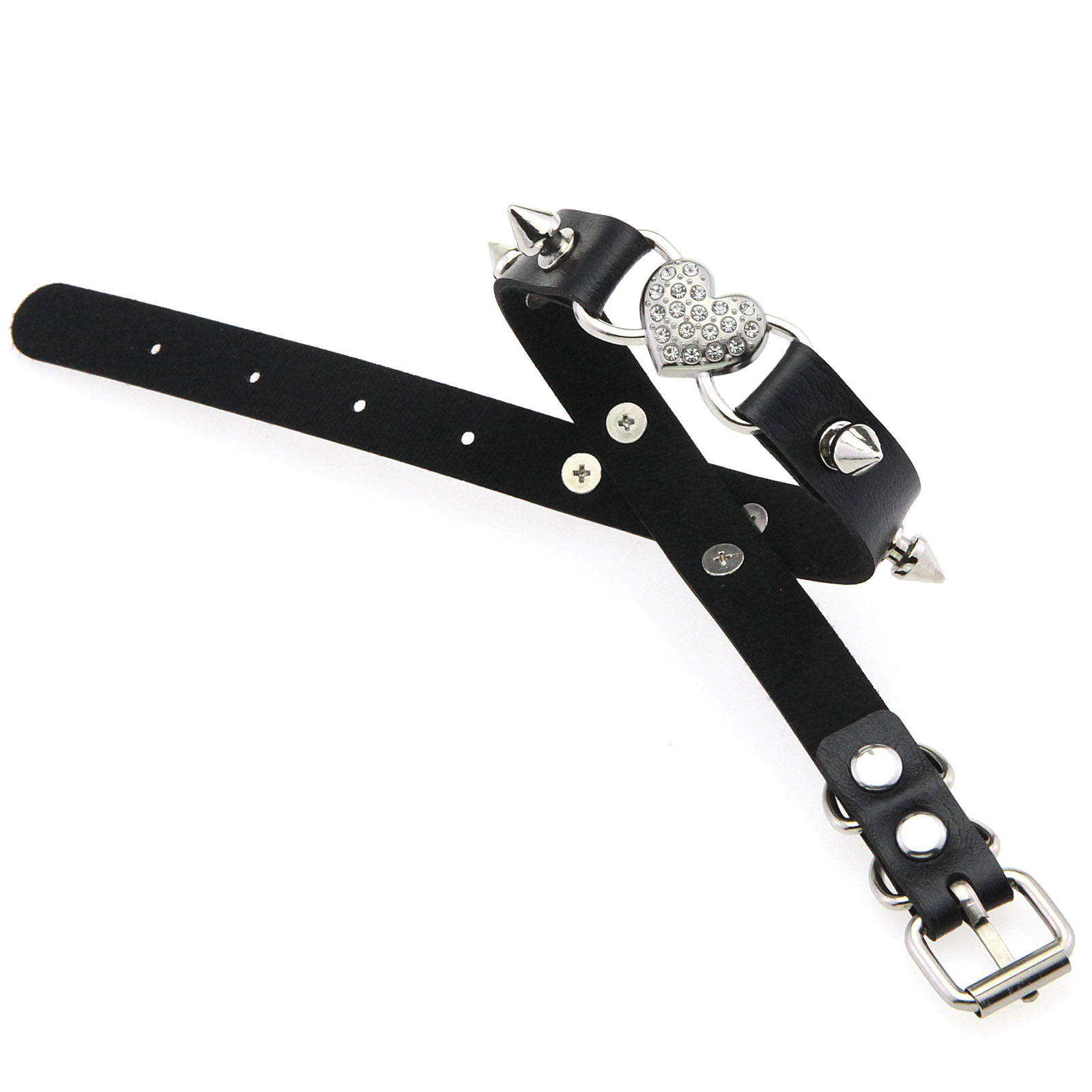 Kadınlar için Gotik Kalp Yaka  - Goth Punk Spike Choker incelemesi ve fiyatı