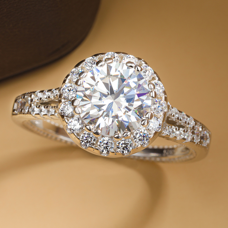 Gerçek 2ct Mozanit Yüzükler 92 - Moissanite Engagement Ring 1 Carat incelemesi ve fiyatı