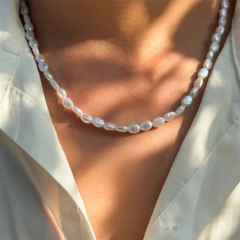 Moda Basit İmitasyon İnci Gerd - Pearl Choker Necklace Vintage incelemesi ve fiyatı