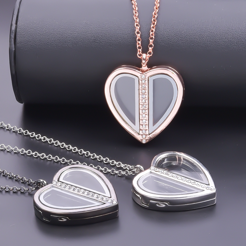 Mıknatıs kalp madalyon kolye k - Heart Locket Necklace Photo incelemesi ve fiyatı