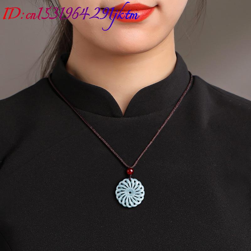 Burma Yeşim Taşı Çiçek Kolye U - Necklaces incelemesi ve fiyatı