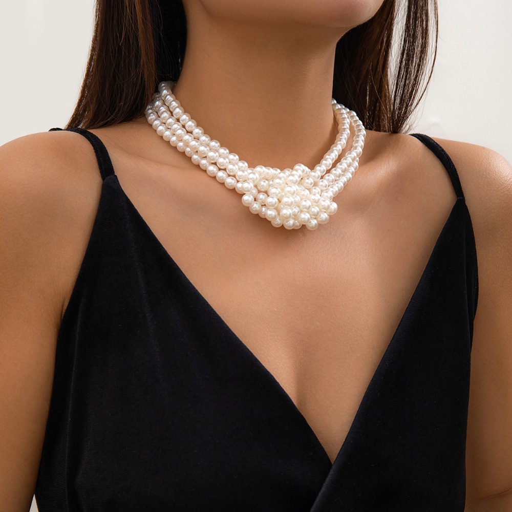 Moda Retro Siyah Beyaz Dikiş D - Pearl Choker Necklace Vintage incelemesi ve fiyatı