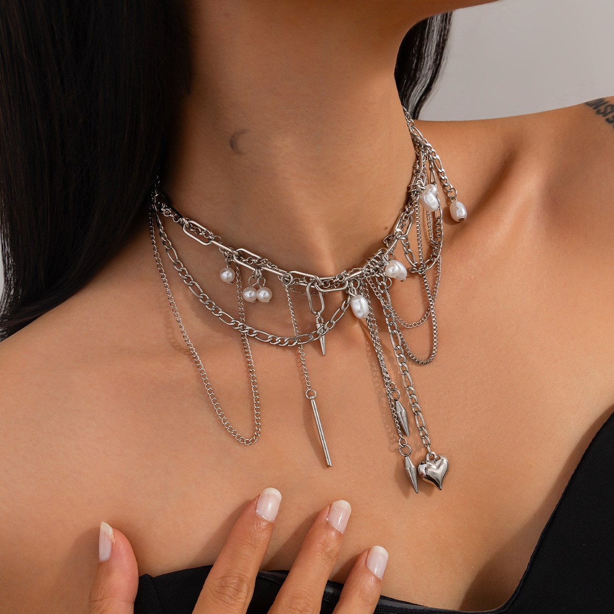 Vintage Düzensiz Taklit İnci K - Pearl Choker Necklace Vintage incelemesi ve fiyatı