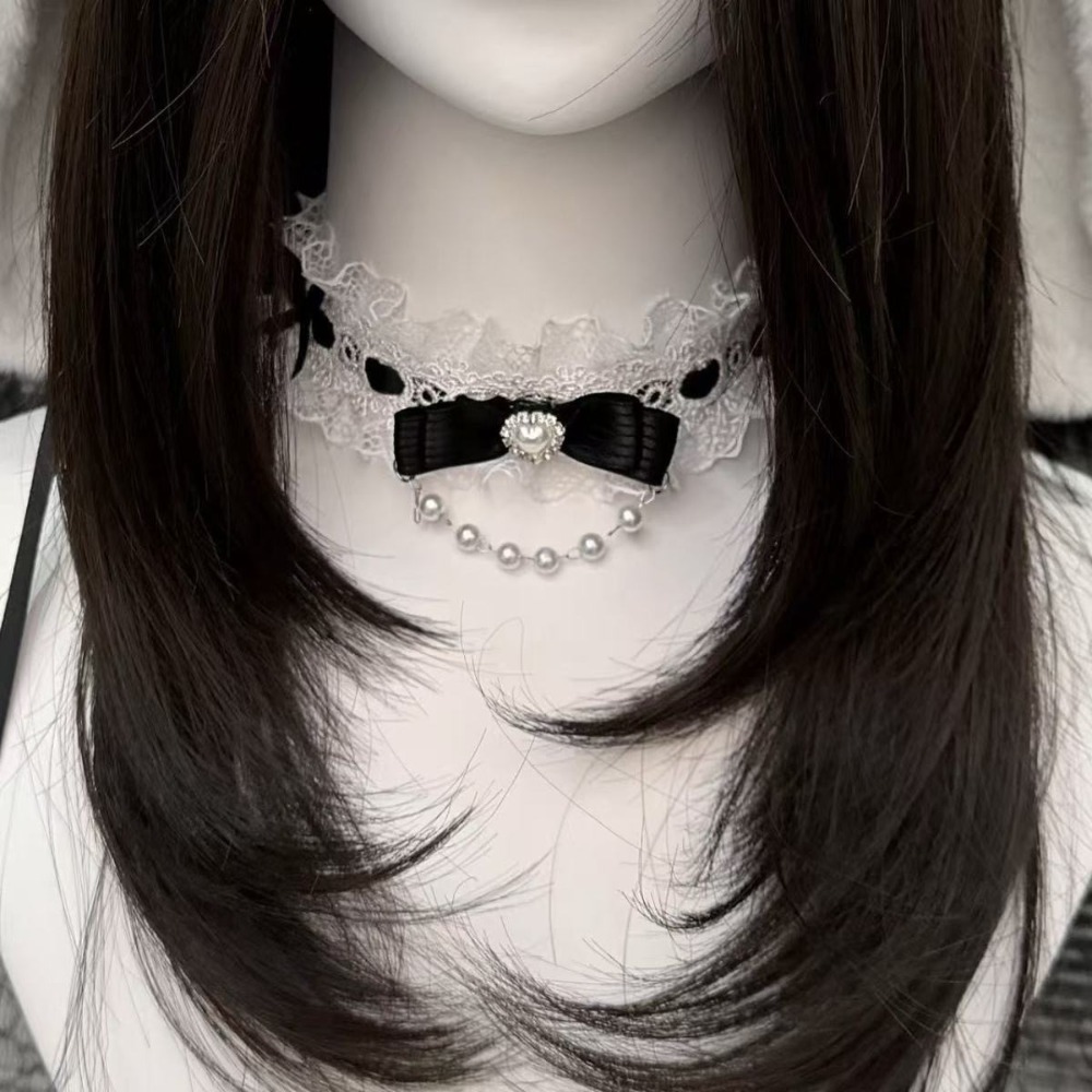 Dantel Yay Fırfır Moda Gerdanl - Pearl Choker Necklace Vintage incelemesi ve fiyatı