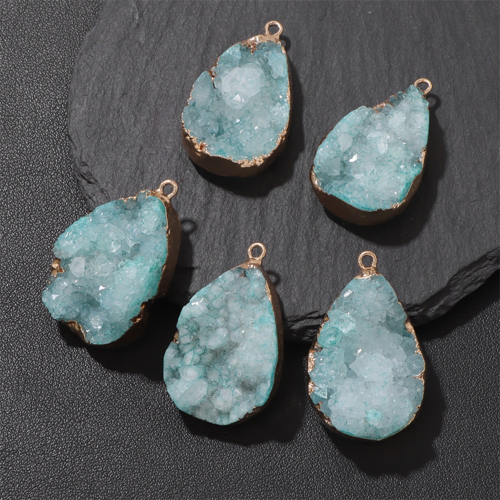 1 adet doğal akik geode kolye  - Crystal Pendant Necklace Natural Stone incelemesi ve fiyatı