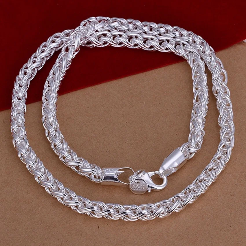 50 cm 925 Ayar Gümüş 6 MM Koly - 925 Sterling Silver Chain Necklace Men incelemesi ve fiyatı