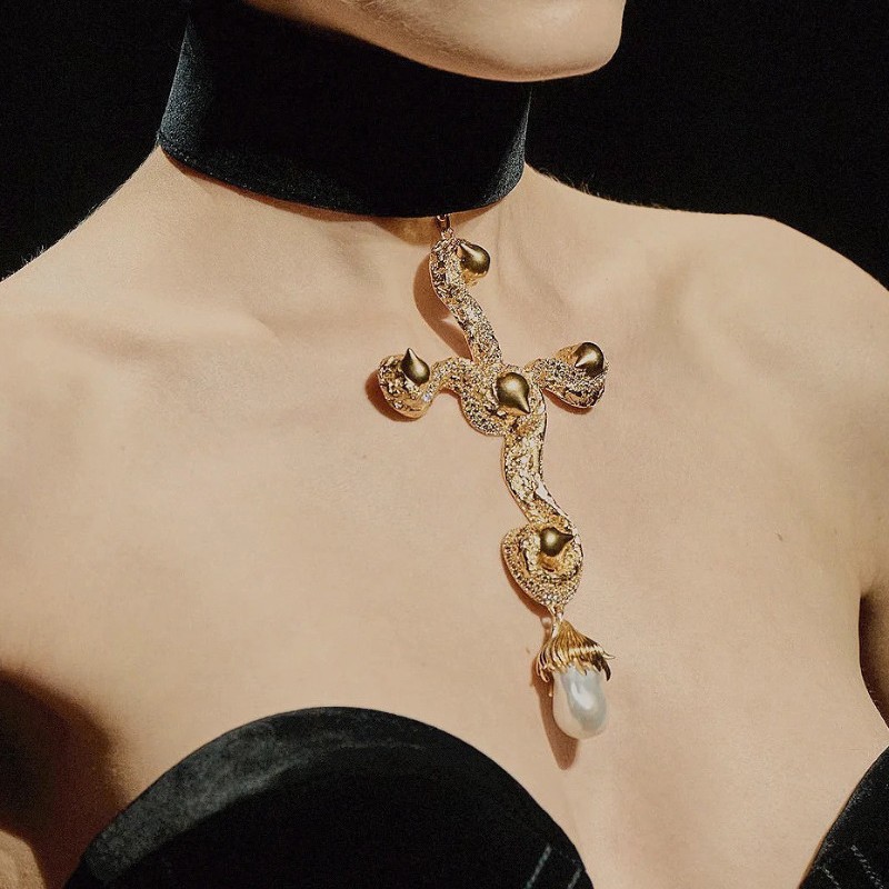 Vintage Abartılı Barok İnci Ça - Pearl Choker Necklace Vintage incelemesi ve fiyatı