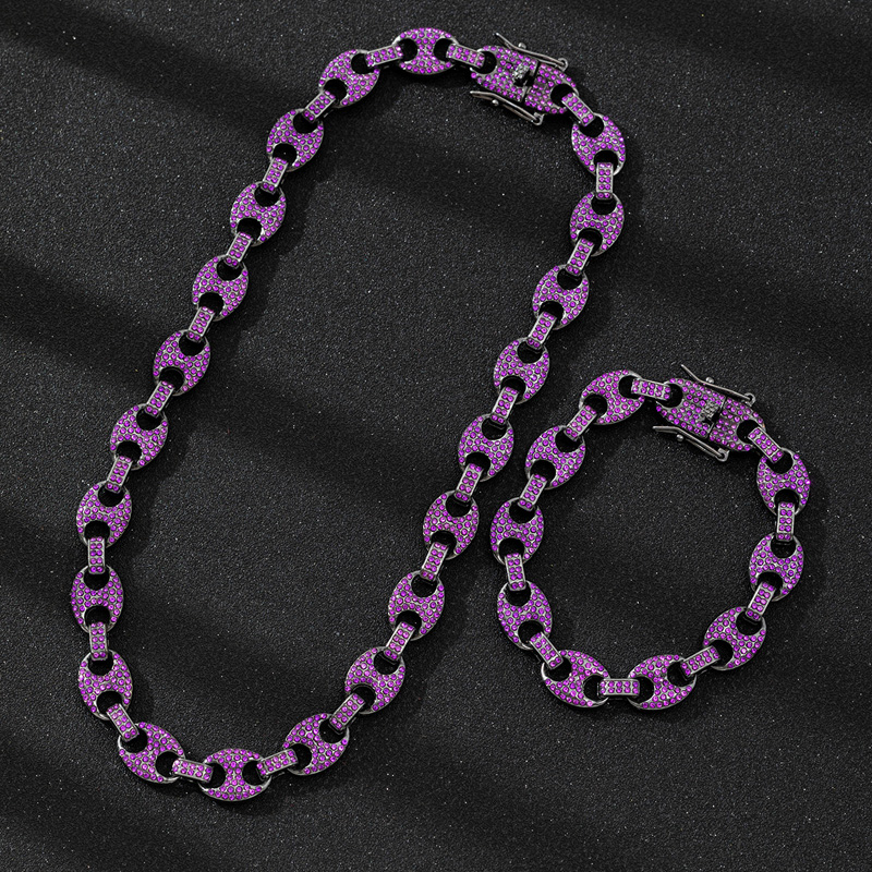 Erkek Kadın HipHop 12mm Siyah  - Cuban Link Chain 12Mm incelemesi ve fiyatı
