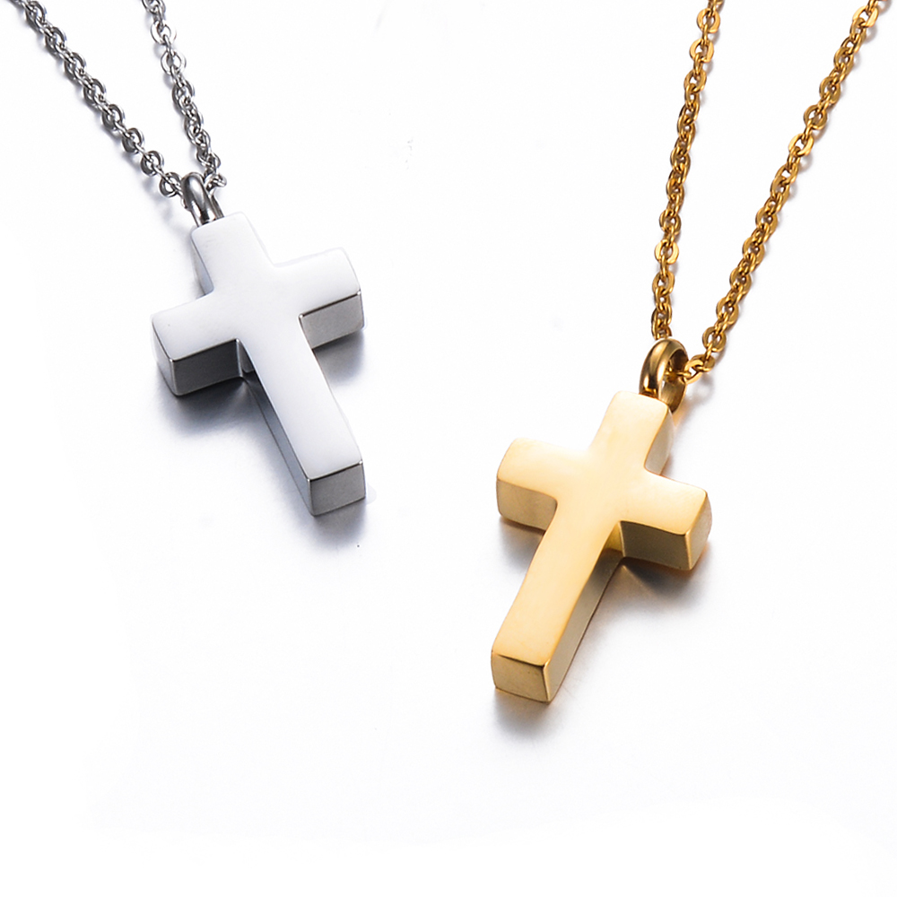 Paslanmaz çelik kremasyon çapr - Cross Pendant Necklace Gold incelemesi ve fiyatı