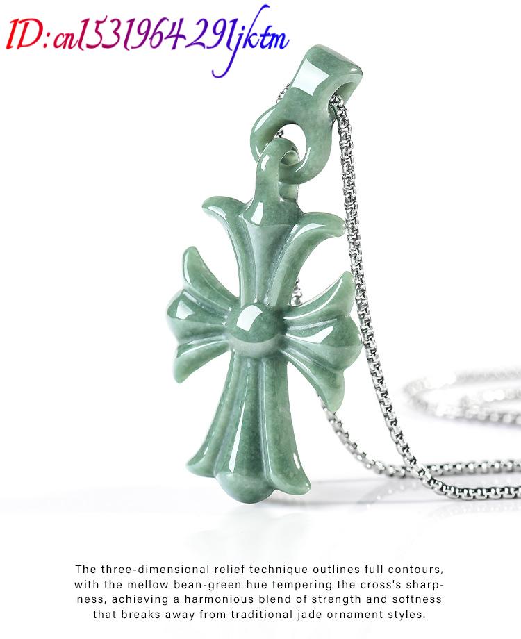 Doğal Birman Yeşim Taşı Haç Ko - Necklaces incelemesi ve fiyatı