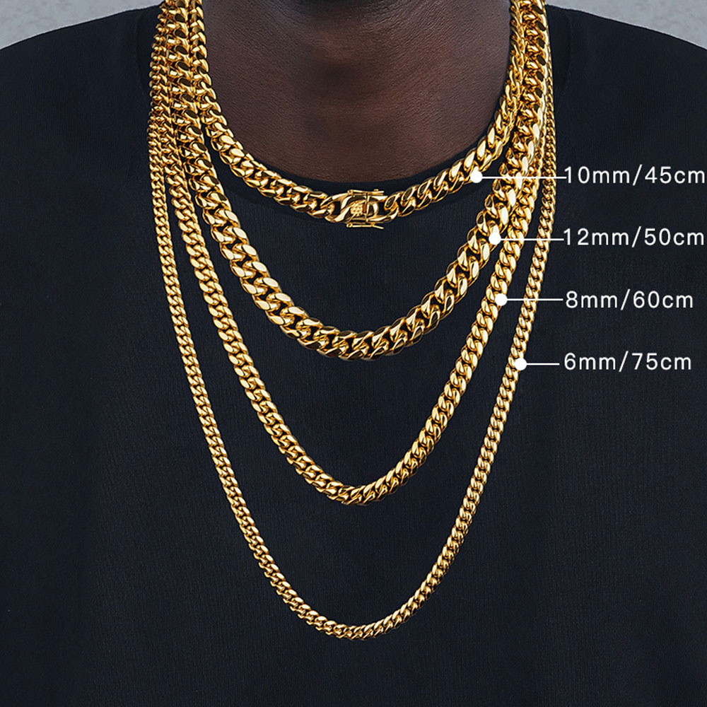 6mm/8mm/10mm/12mm Hip-Hop Yüks - Cuban Link Chain 12Mm incelemesi ve fiyatı